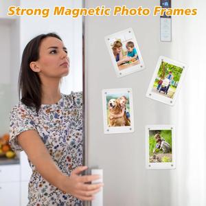 Cadre photo magnétique moderne en acrylique transparent et résistant pour affichage de photos de famille sur réfrigérateur, idéal pour la décoration intérieure - Vente en gros - Product Image 5