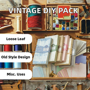 Gentle Series Light Vintage Handbook DIY <span class=keywords><strong>Collage</strong></span> décoratif 50 pcs/pack Papier avec fonction de feuilles mobiles - Product Image 2
