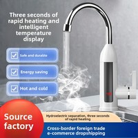 Robinet électrique à eau chaude/froide instantanée à châssis croisé avec chauffage rapide en 3 secondes pour cuisine, norme UE 3000W