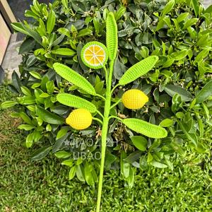 Prachtige handgebreide zure citroen bloemstukken en knikkerijen als cadeau voor familie en huisdecoratie - Product Image 3