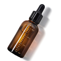 Flacons compte-gouttes en verre avec marquages de mesure 5ml-100ml, étanches, ambrés/marron, sérigraphiés pour huiles essentielles et sérums de soin de la peau
