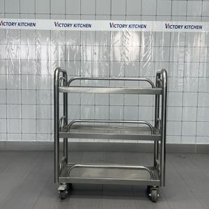 Victory Roue de chariot en acier inoxydable personnalisée Superbe voiture-restaurant pour supermarché Restaurant & Hôtel Fournitures - Product Image 5