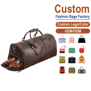 Bolsa de Viaje de Cuero Crazy Horse Vintage, con Compartimento para Zapatos, Perfecta para Viajeros de Negocios y Amantes de las Escapadas de Fin de Semana - Product Image 1