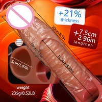 Manchon vibrant réaliste pour pénis, 9 modes de vibration, extenseur de pénis électrique, jouet sexuel pour adultes en silicone télécommandé.