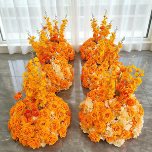 Boule florale en soie de haute qualité, élégante, pour décoration de table de mariage, vitrine et allée. - Product Image 3