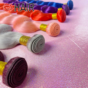 GS tóc bán buôn nguyên cơ thể sóng màu Việt Nam tóc con người bó đôi rút ra màu hồng xám đỏ màu xanh phần mở rộng tóc - Product Image 3