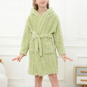 Bata de Baño de Felpa para Niños, Otoño Invierno 2026, Suave <span class=keywords><strong>y</strong></span> Cálida, Batas de Forro Polar para Niñas, Nueva Moda, Linda Bata de Dormir Unisex para Niños - Product Image 5