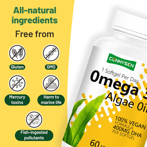 Cápsulas blandas de Aceite de algas Omega 3 de etiqueta privada que mantienen la salud del corazón y los ojos mejoran la función cognitiva Cápsula de cápsulas blandas de vitamina E DHA - Product Image 6