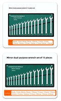 Set Kunci Ring Ratchet Metrik Mega Value 6-22 Pcs Harga Pabrik CR-V Kombinasi Gear Spanner Kit dengan Tas Kanvas untuk Grosir