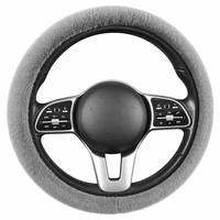 Housse de volant de voiture universelle en fausse fourrure super douce antidérapante, pelucheuse et élastique pour l'hiver, 38 cm, personnalisable, vente en gros usine