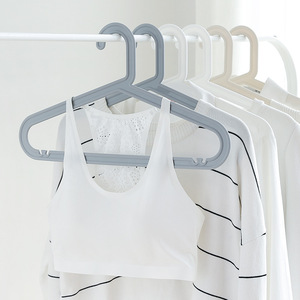 Plastic Clothes Hangers Non Slip Gray White Rectangle Hook Type For Clothing Storage Wardrobe Use - Product Image 2