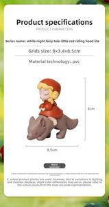 Blanc nuit conte <span class=keywords><strong>de</strong></span> fées petit chaperon rouge accessoires <span class=keywords><strong>de</strong></span> voiture ornements bureau bureau colère-bouchon femmes <span class=keywords><strong>jouet</strong></span> Figure Statues - Product Image 4