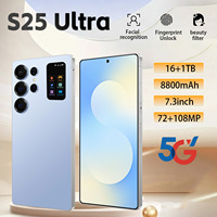 S25 Ultra Ponsel Pintar Android 5G Edisi Global 2026 16GB 1TB Layar 7.3 Inci Baterai 8000mAh Kamera 108MP Mode Kecantikan