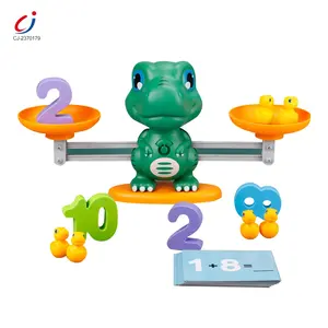 Chengji kids montessori number counting skill learning gadget toys dinosaur digital balance scale educational math