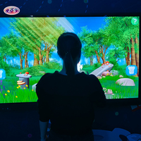 Peralatan Atraksi Digital Interaktif Layar Sentuh Edukatif Sistem Permainan Interaktif Puzzle Anak untuk Toko Serba Ada