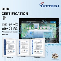 Panneau d'écran tactile industriel 13.3 pouces IP65 PC capacitif/résistance tablette intégrée/montage mural/ordinateur de bureau/VESA sans ventilateur O