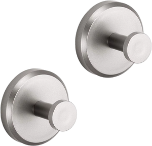 Stainless Steel Powerful Foldable Wall-Mounted Suction Cup <b>Hook</b> with 20-24lb Capacity for <b>Bathroom</b> Use ZF Global Export - Product Image 1