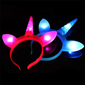 Diadema LED con diseño de unicornio, diadema luminosa para decoración de fiestas de cumpleaños y bodas - Product Image 3