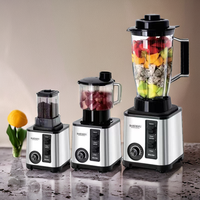 Mixeur Robot Culinaire Blender Professionnel SILVER CREST BARDEFU 6-en-1 ou 8-en-1, 3L 4L, 9500W, Haute Résistance, Machine à Jus
