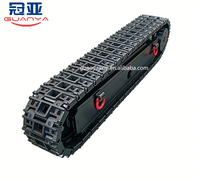 Châssis de chenilles Guanya personnalisé, d'origine usine de Zhejiang, Chine, garantie 1 an pour fraiseuse de tunnel, concasseur mobile, chargeuse de matériaux