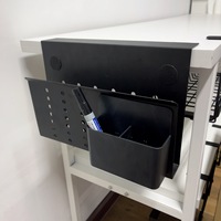 Support d'ordinateur portable gris, organisateur de bureau à pince, support pour ordinateur portable, sous le plateau d'ordinateur portable de bureau, sous le plateau de bureau, rangement de bureau