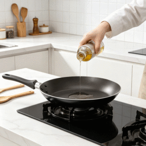 Sartén Plana Económica Directa <span class=keywords><strong>de</strong></span> Fábrica FLEY, Opciones Individuales y en Set, Utensilio <span class=keywords><strong>de</strong></span> Cocina <span class=keywords><strong>de</strong></span> <span class=keywords><strong>Hierro</strong></span> para Desayuno con Mango, Compatible con <span class=keywords><strong>Estufas</strong></span> <span class=keywords><strong>de</strong></span> Inducción y Gas - Product Image 3