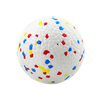 Mini balle rebondissante avec logo imprimé personnalisé Petites balles en caoutchouc de silicone dur de style classique pour chien en papier de nylon durable