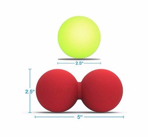 Doppelter <span class=keywords><strong>Lacrosse</strong></span>-Gummi-Massageball für Fuß & Körper Gym Erdnussball - Product Image 5