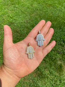 Colgante Hamsa de Hip Hop Personalizado, Plata, Unisex, Joyería Moderna para Fiestas, Venta al por Mayor, Estilo Clásico de Lujo, Colgantes de Moissanita 1.90 - Product Image 6
