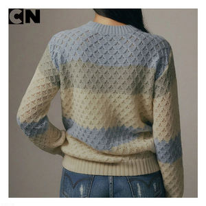 เสื้อสเวตเตอร์ถักแบบสวมหัวผ้าโพลีเอสเตอร์สำหรับผู้หญิงเสื้อสเวตเตอร์ถักแบบลำลองโลโก้ตามสั่งสำหรับฤดูหนาว - Product Image 4