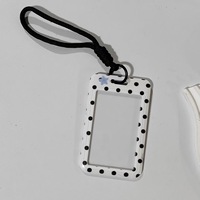 Porte-cartes de visite mignon Kawaii de 3 pouces, porte-clés en ABS sans fermeture, étui pour badge d'identification, pochette pour carte de repas, protège-passe de bus
