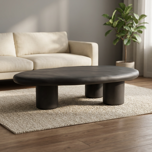 Table basse ronde en fibre de béton légère pour l'extérieur, mobilier de jardin pour hôtels, villas et complexes hôteliers – Vente en gros - Product Image 4