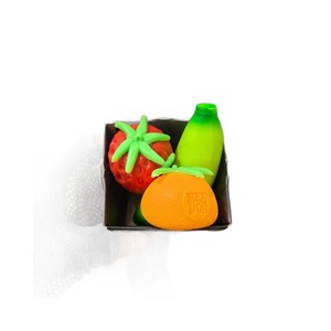 Schylling Groovy Fruit Squishy Toys Banana Strawberry Orange Soft Plastic Stress Relief <b>Fidgets</b> 6 <b>Pack</b> Retro Gift - Product Image 2