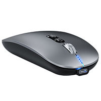 Souris sans fil ergonomique rétroéclairée par LED, souris optique rechargeable RGB, récepteur de souris sans fil, souris étanche pour ordinateur portable, souris sans fil USB