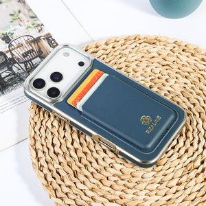 Funda para Teléfono con Marco Electrochapado y Ranura para Tarjetas, Funda Protectora de Cuero PU de Lujo para iPhone 17 Pro Max y Samsung S25 - Product Image 3