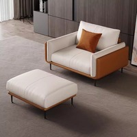 Ensemble de canapé en cuir moderne personnalisable très vendu design modulaire coin caractéristiques tissu lit éponge salon pieds en bois
