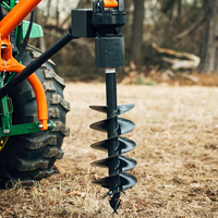Tarière hydraulique pour excavatrice certifiée CE, à couple élevé, pour le forage de trous de poteaux dans le sol, l'argile, le sable et le gravier