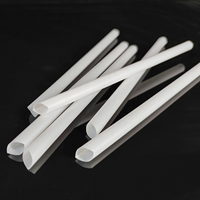 Pailles en PLA personnalisées avec logo OEM, compostables, transparentes, pour smoothies et boissons froides, conformes à la directive européenne, vente en gros