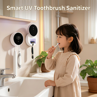 Stérilisateur de brosse à dents UV portable, séchage thermique par détection infrarouge, batterie rechargeable 1000 mAh, autonomie de 40 à 60 jours