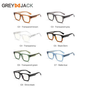 Gafas Rectangulares Grises Jack K026 Unisex con Protección Anti Luz Azul UV400 TR90 Montura Completa Extra Grande - Product Image 3