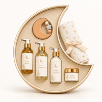 Fabrication sur mesure de coffrets cadeaux en forme de lune pour crème pour le visage et lotion pour bébé, avec insert.