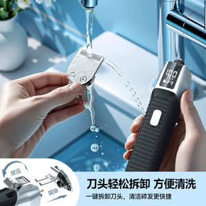 เครื่องตัดผมไฟฟ้า Genpai Junpai ใบมีดสแตนเลส แบตเตอรี่ในตัว 1200mAh-2000mAh สำหรับใช้ในบ้านและร้านตัดผม - Product Image 5