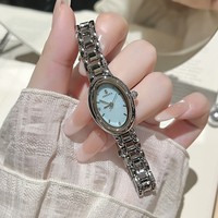 AIMANA 6608 Nouvelle Montre Femme à Cadran Œuf de Diamant, Quartz, Alliage, Haute Qualité, Luxe Léger, Élégante, Étanche, Design Multi-Brumes