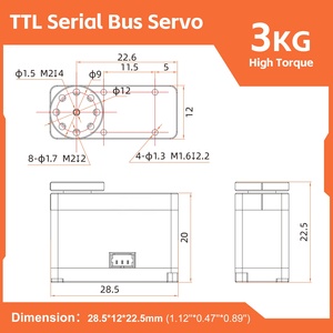 Servomoteur robotique intelligent EM3, couple de 3 kg, bus série, 300 degrés, TTL, pour <span class=keywords><strong>robot</strong></span> compagnon <span class=keywords><strong>Eilik</strong></span> - Product Image 5