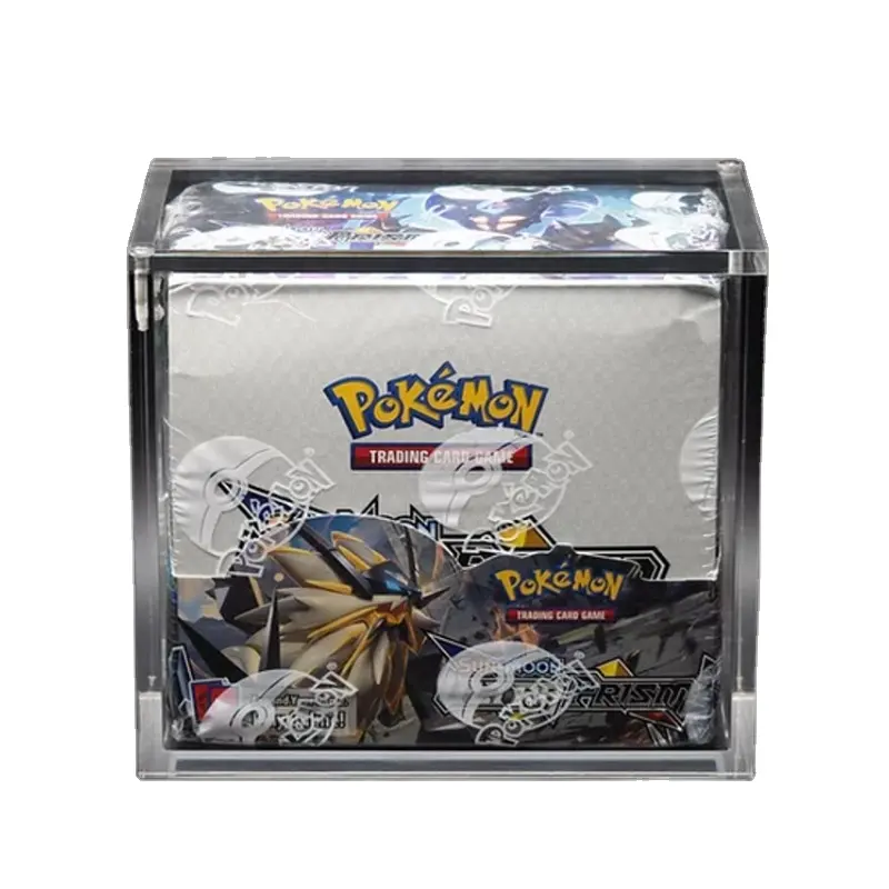 Boîte de présentation en acrylique, boîte de protection Pokemon Elite Trainer, boîte de présentation Booster avec fermeture magnétique