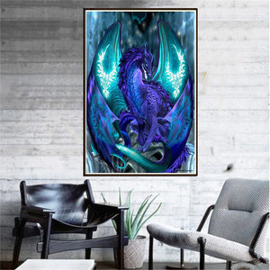 Pintura de diamante sin marco, dragón morado, novedad - Product Image 2
