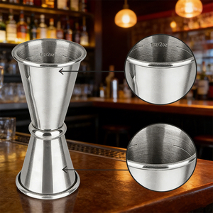 Jigger de Acero Inoxidable para Whisky, 1oz/2oz, Estilo Japonés, Herramienta de Bar - Product Image 2