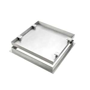 체인이있는 En124 평방 주거용 맨홀 커버 아연 도금 스틸 맨홀 커버 - Product Image 3