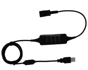 Câble adaptateur <span class=keywords><strong>USB</strong></span> QD (déconnexion rapide) avec contrôleur de volume compatible avec <span class=keywords><strong>Plantronics</strong></span> ou Jabra pour casque de centre d'appels - Product Image 3