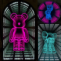 Éclairage DJ d'intérieur personnalisé à installation rapide, miroir LED sans fil 2ft x 2ft, miroir infini 3D LED, piste de danse LED résistante à l'eau